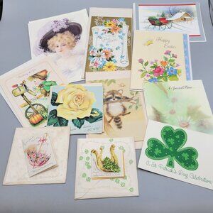 Vintage Greeting Cards Various Holidays Events 10 Cards 1 Invitation